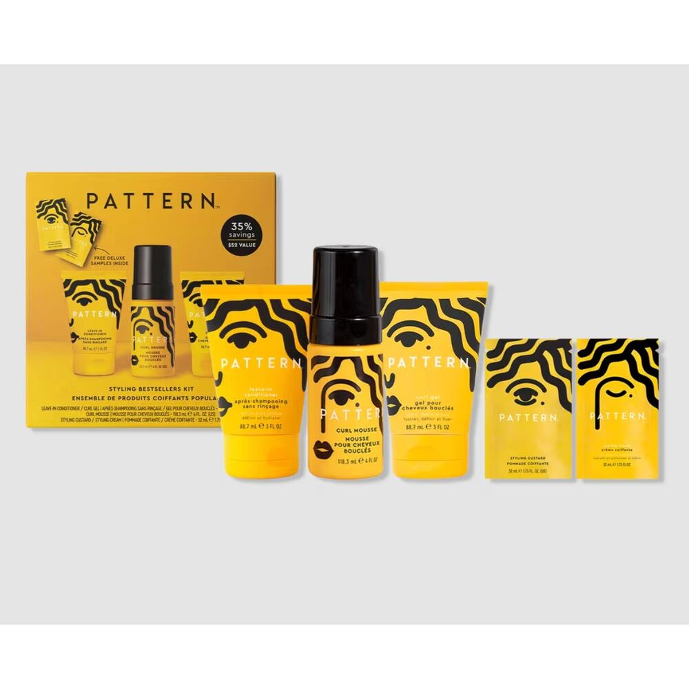 New Pattern Hair Styling Bestsellers Kit Leave In Conditioner Curl Mousse Gel